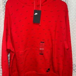 nike red hoodie